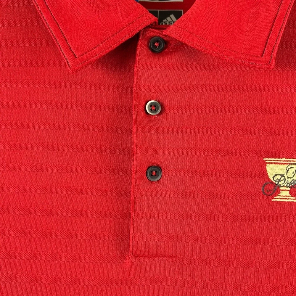 Adidas Climalite Mens Red‎ The Presidents Cup Golf Polo Shirt XL NWT